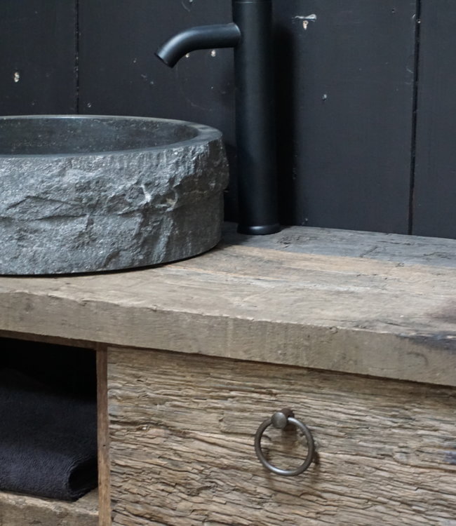 Rene Houtman Raaf Badkamermeubel Zwevend Oud Eikenhout - 100-160 cm