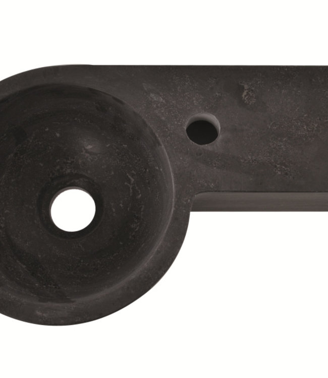 Wiesbaden Fontein Rechts Rond 40x23x10 Hardsteen Gezoet