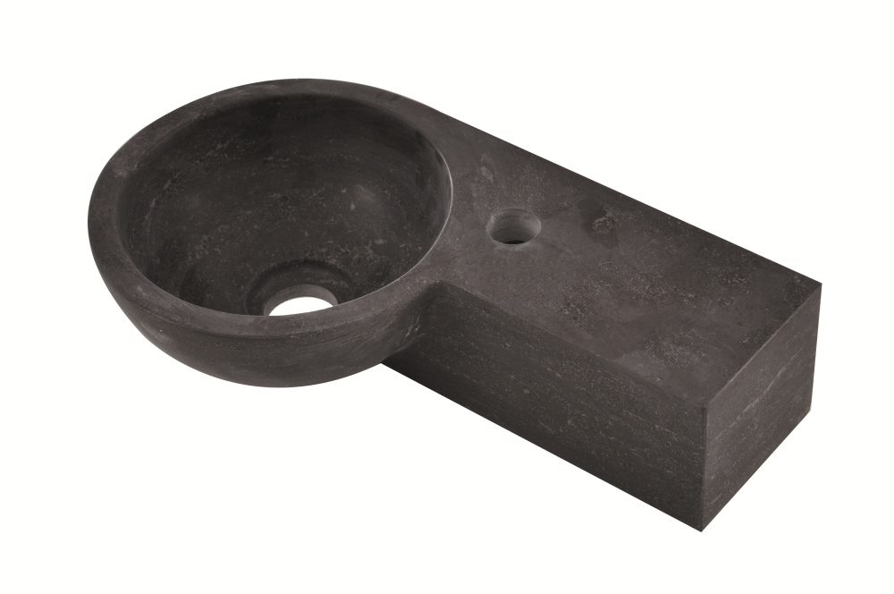 Wiesbaden Fontein Rechts Rond 40x23x10 Hardsteen Gezoet