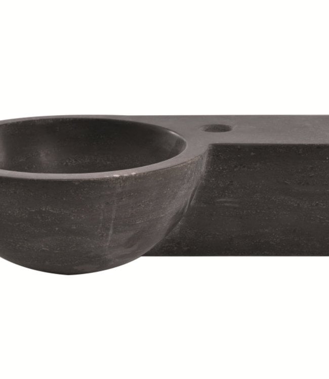 Wiesbaden Fontein Rechts Rond 40x23x10 Hardsteen Gezoet