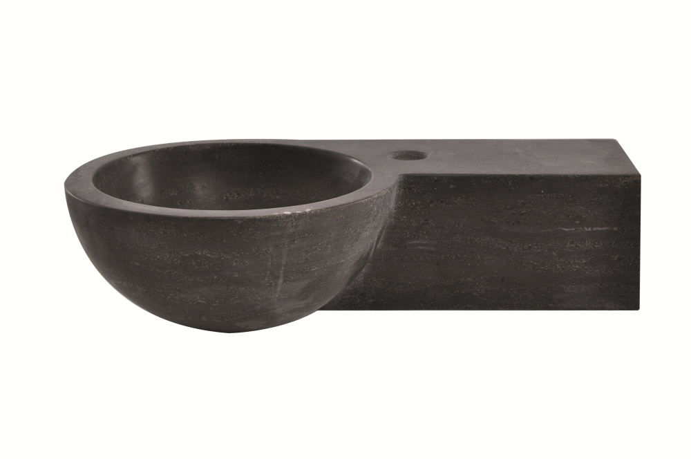 Wiesbaden Fontein Rechts Rond 40x23x10 Hardsteen Gezoet