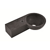 Fontein Links Rond 40x23x10 Hardsteen Gezoet
