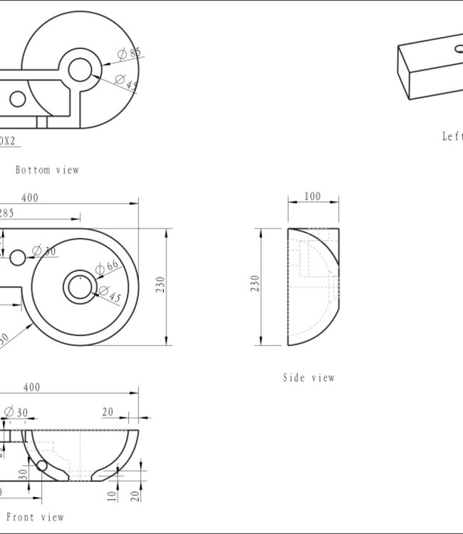 Wiesbaden Fontein Links Rond 40x23x10 Hardsteen Gezoet