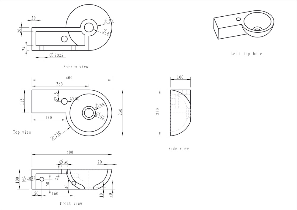 Wiesbaden Fontein Links Rond 40x23x10 Hardsteen Gezoet