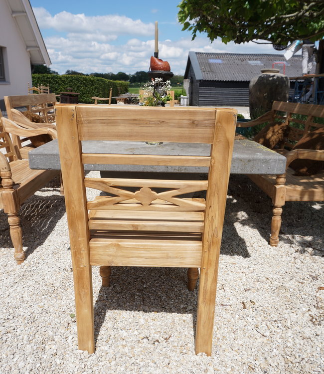 Rene Houtman Stoel Hout Teak Flower 50x4x90 cm