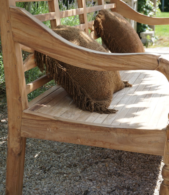 Rene Houtman Tuinbank Flower 4-zits Teak 190x50x89 cm