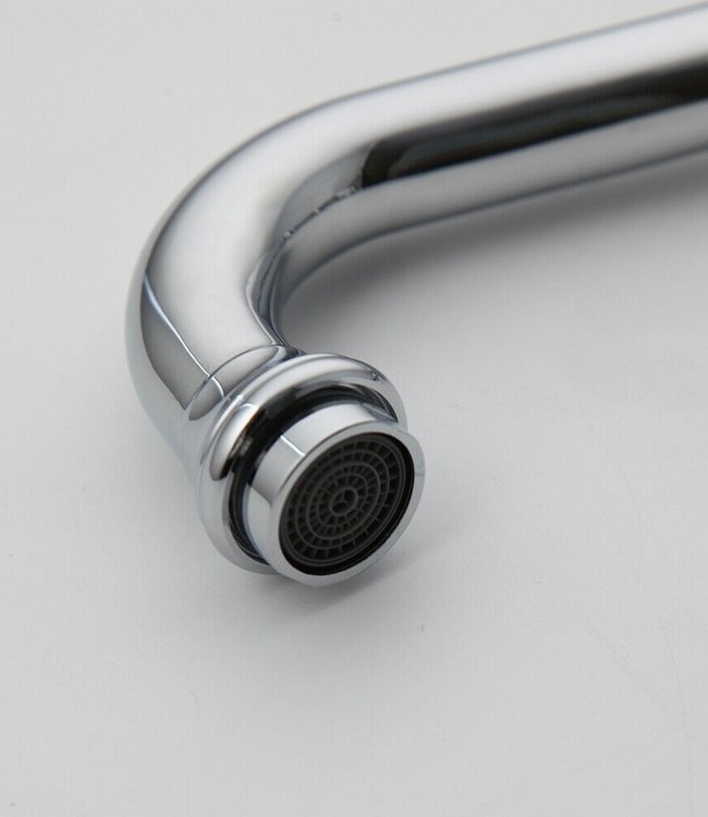 Rene Houtman Landelijke Chromen Wastafelkraan - Met Draaibare Hals