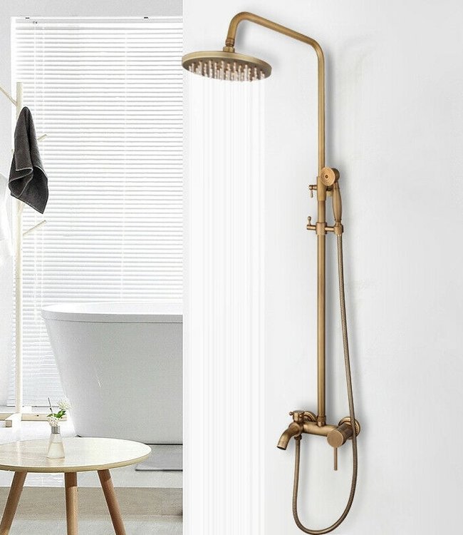 Rene Houtman Bronskleurige Regendouche - H117,5 cm