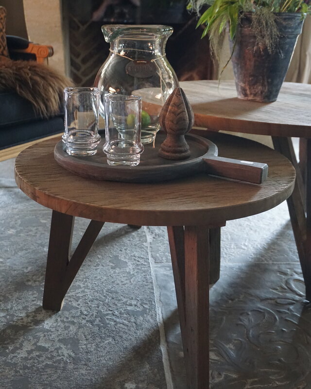 Rene Houtman Salontafel Set Van 2 - Rond Naturel B81xB60 cm