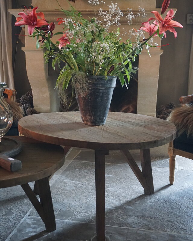 Rene Houtman Salontafel Set Van 2 - Rond Naturel B81xB60 cm