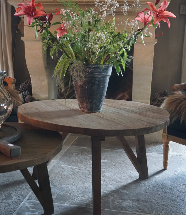 Rene Houtman Bijzettafel Set Van 2 - Rond Naturel B81xB60 cm