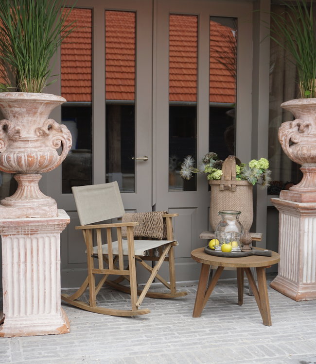 Rene Houtman Regisseursstoel Flo lichtgrijs/sand Hout 75x60x86cm