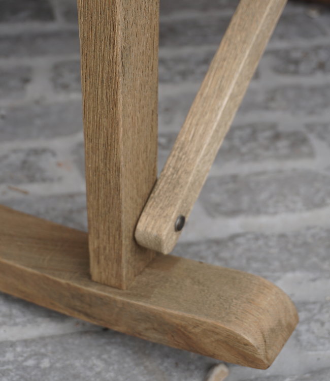 Rene Houtman Regisseursstoel Flo lichtgrijs/sand Hout 75x60x86cm