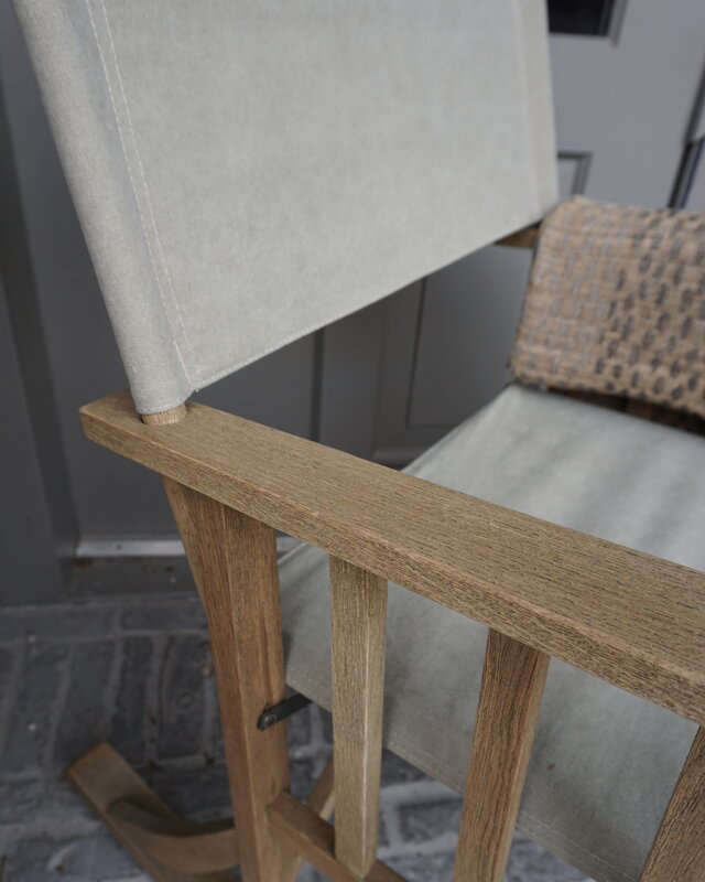 Rene Houtman Regisseursstoel Flo lichtgrijs/sand Hout 75x60x86cm