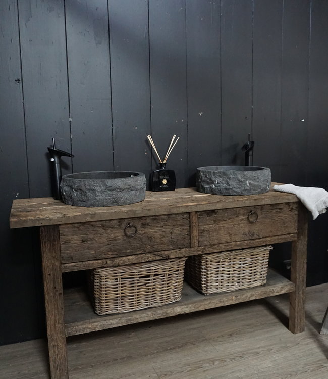 Rene Houtman Badkamermeubel Henk Oud Eiken Wagondelen - Kies Maat