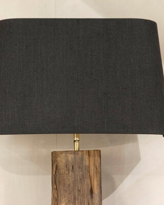 Be-Uniq Wand Lampenkap - Linnen Zwart - H28 x B45 cm