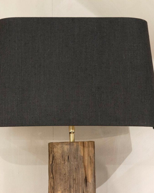 Be-Uniq Wand Lampenkap - Linnen Zwart - H28 x B45 cm