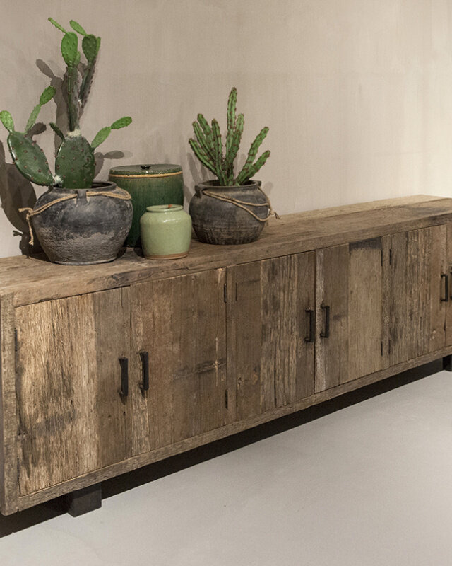 Be-Uniq Urban Dressoir - Oud Hout - H75 x B240 x D45 cm