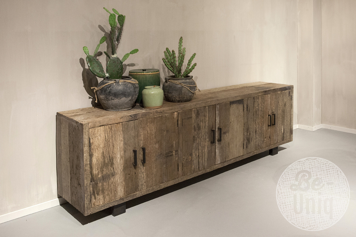 Be-Uniq Urban Dressoir - Oud Hout - H75 x B240 x D45 cm