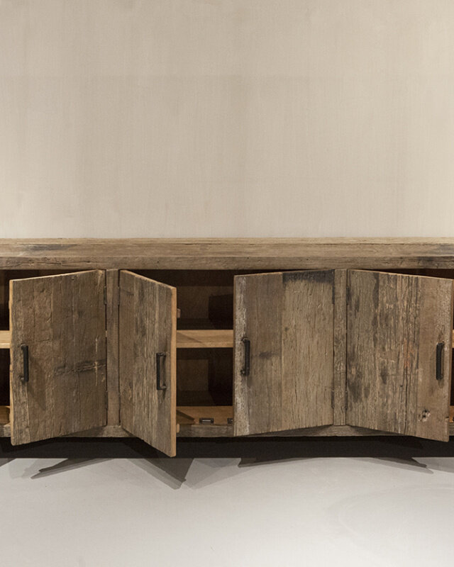 Be-Uniq Urban Dressoir - Oud Hout - H75 x B240 x D45 cm