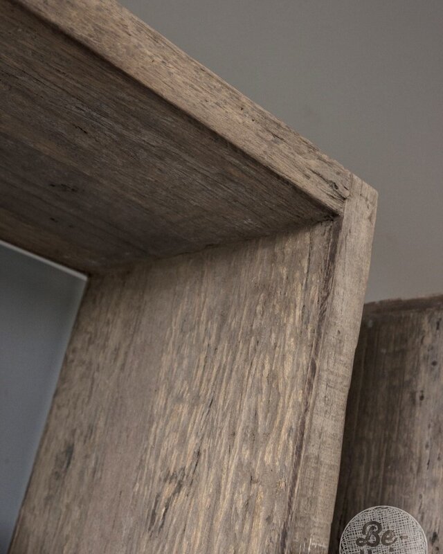 Be-Uniq Oud Houten Boekenrek - H200 x B80 x D40 cm