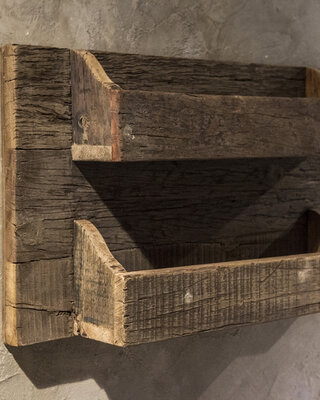 Be-Uniq Wandrek Lucas - Oud Hout - H36 x B60 x D11 cm
