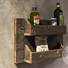 Be-Uniq Wandrek Lucas - Oud Hout - H36 x B60 x D11 cm Be-Uniq Wandrek Lucas - Oud Hout - H36 x B60 x D11 cm