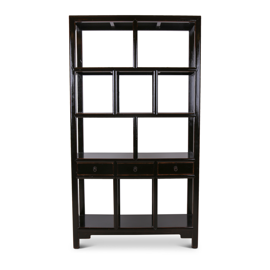 Rene Houtman Henan Open Kast - Zwart - 126 x 42 x 229 cm