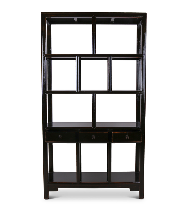 Rene Houtman Henan Open Kast - Zwart - 126 x 42 x 229 cm