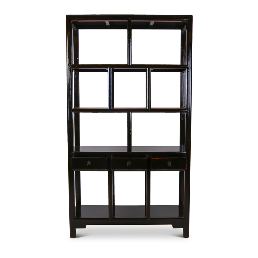 Rene Houtman Henan Open Kast - Zwart - 126 x 42 x 229 cm
