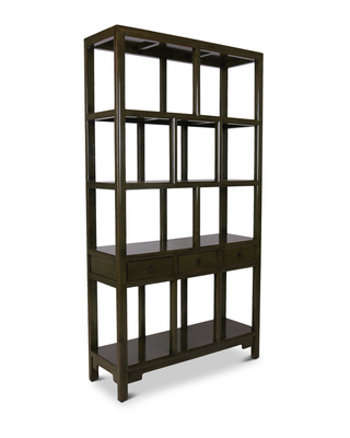 Rene Houtman Henan Open Kast - Dark Green - 126 x 42 x 229 cm