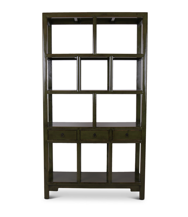 Rene Houtman Henan Open Kast - Dark Green - 126 x 42 x 229 cm