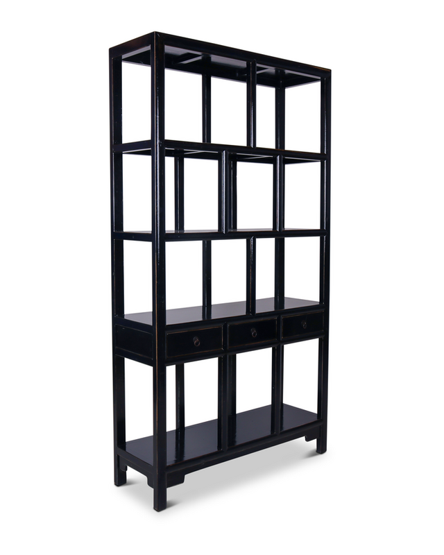 Rene Houtman Henan Open Kast - Dark Blue - 126 x 42 x 229 cm