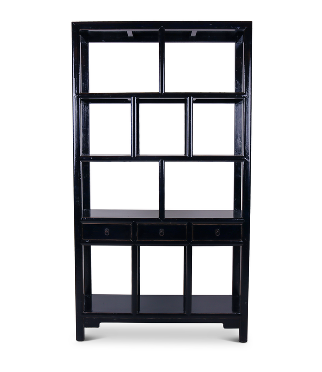 Rene Houtman Henan Open Kast - Dark Blue - 126 x 42 x 229 cm