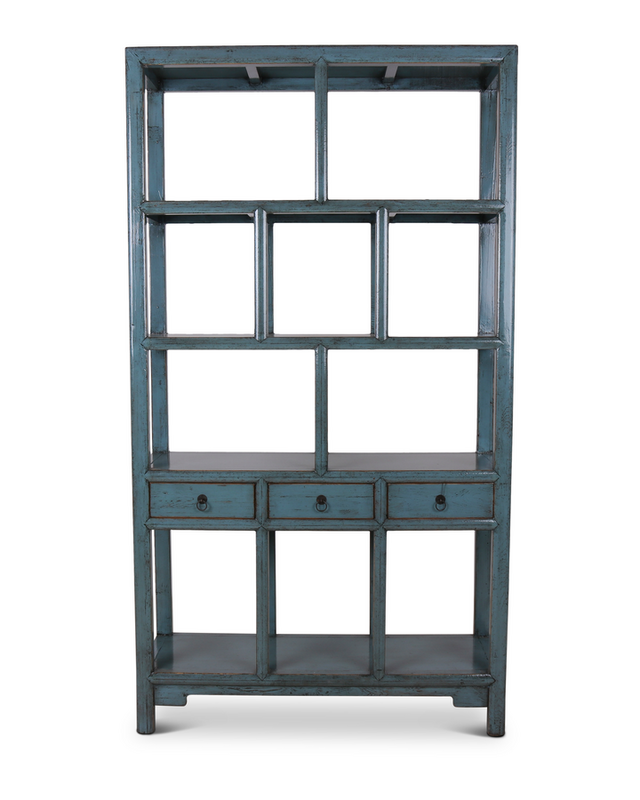 Rene Houtman Henan Open Kast - Light Blue - 126 x 42 x 229 cm