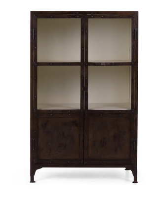 Rene Houtman Ibiza Glazen Kast - Blauw - 77 x 42 x 123 cm
