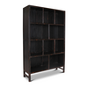 Zwarte Boekenkast - L160 x B50  x H252 cm