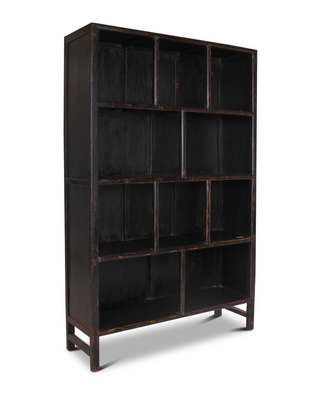 Rene Houtman Zwarte Boekenkast - L160 x B50  x H252 cm