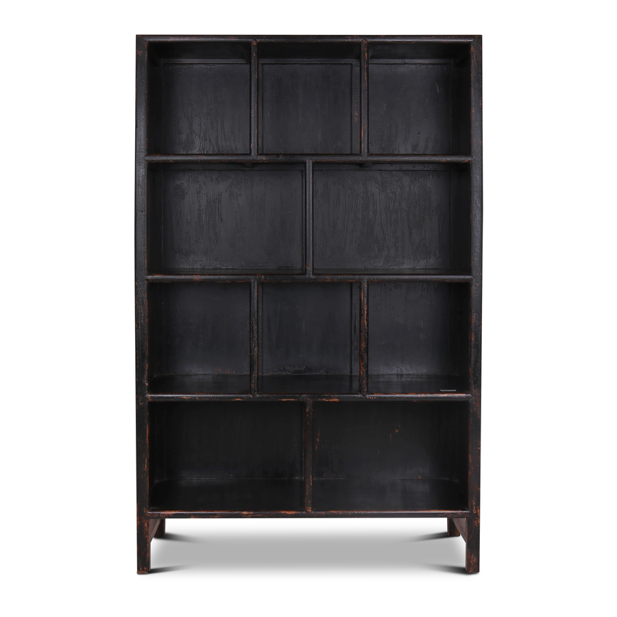 Rene Houtman Zwarte Boekenkast - L160 x B50  x H252 cm