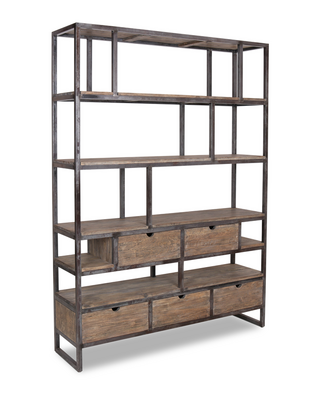 Rene Houtman Thomas Boekenkast - Grijs - 160 x 40 x 220 cm