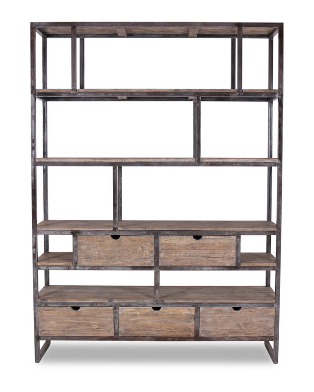 Rene Houtman Thomas Boekenkast - Grijs - 160 x 40 x 220 cm