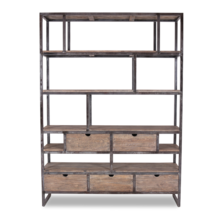 Rene Houtman Thomas Boekenkast - Grijs - 160 x 40 x 220 cm