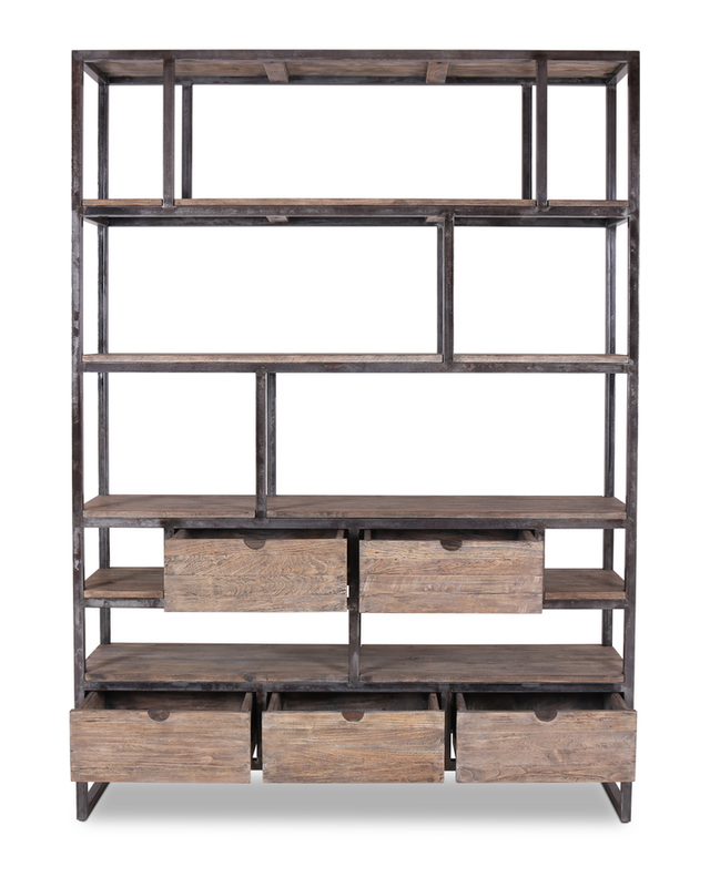 Rene Houtman Thomas Boekenkast - Grijs - 160 x 40 x 220 cm