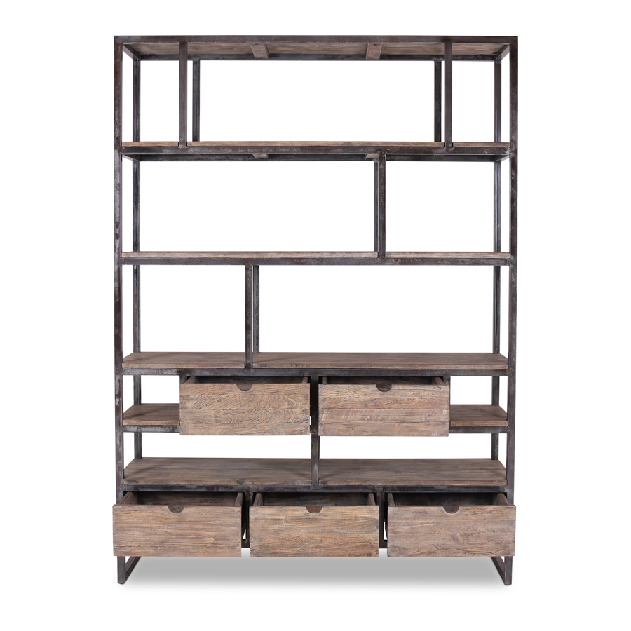 Rene Houtman Thomas Boekenkast - Grijs - 160 x 40 x 220 cm