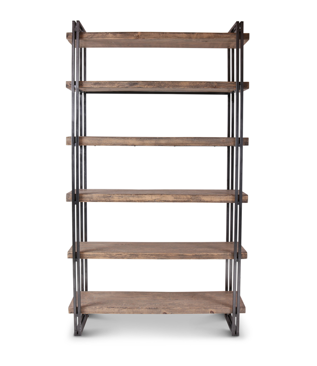 Rene Houtman Boekenrek Novi - IJzer & Hout - L130 x B40 x H220 cm