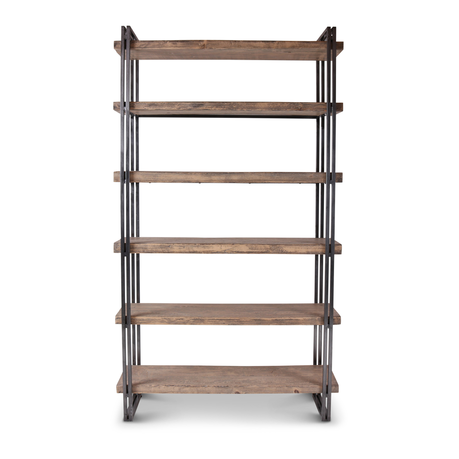 Rene Houtman Boekenrek Novi - IJzer & Hout - L130 x B40 x H220 cm