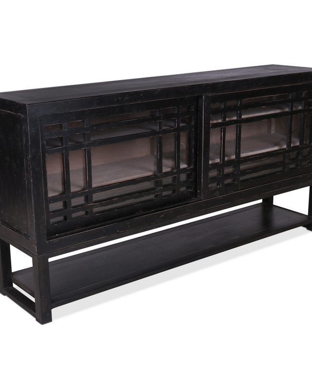 Rene Houtman Murrano Dressoir - Zwart - L180 x B40 x H90 cm
