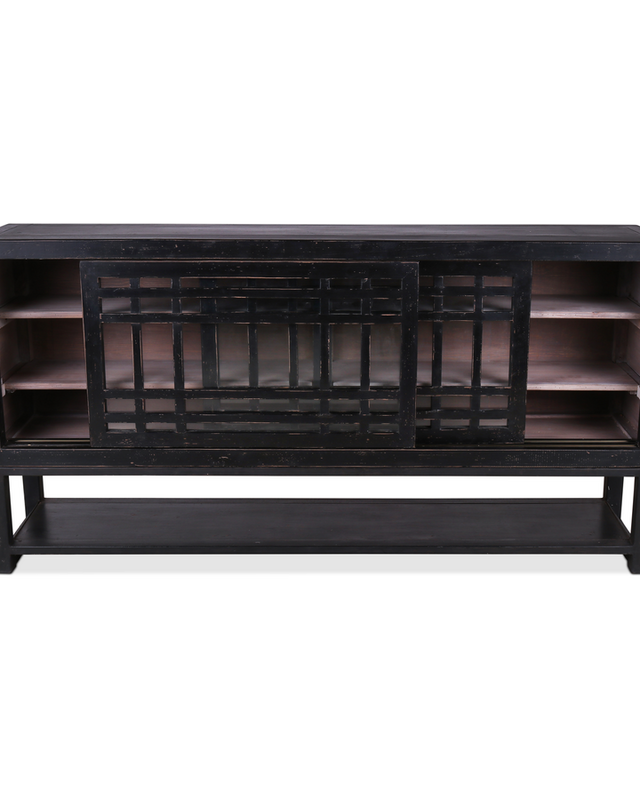 Rene Houtman Murrano Dressoir - Zwart - L180 x B40 x H90 cm