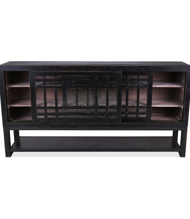 Rene Houtman Murrano Dressoir - Zwart - L180 x B40 x H90 cm