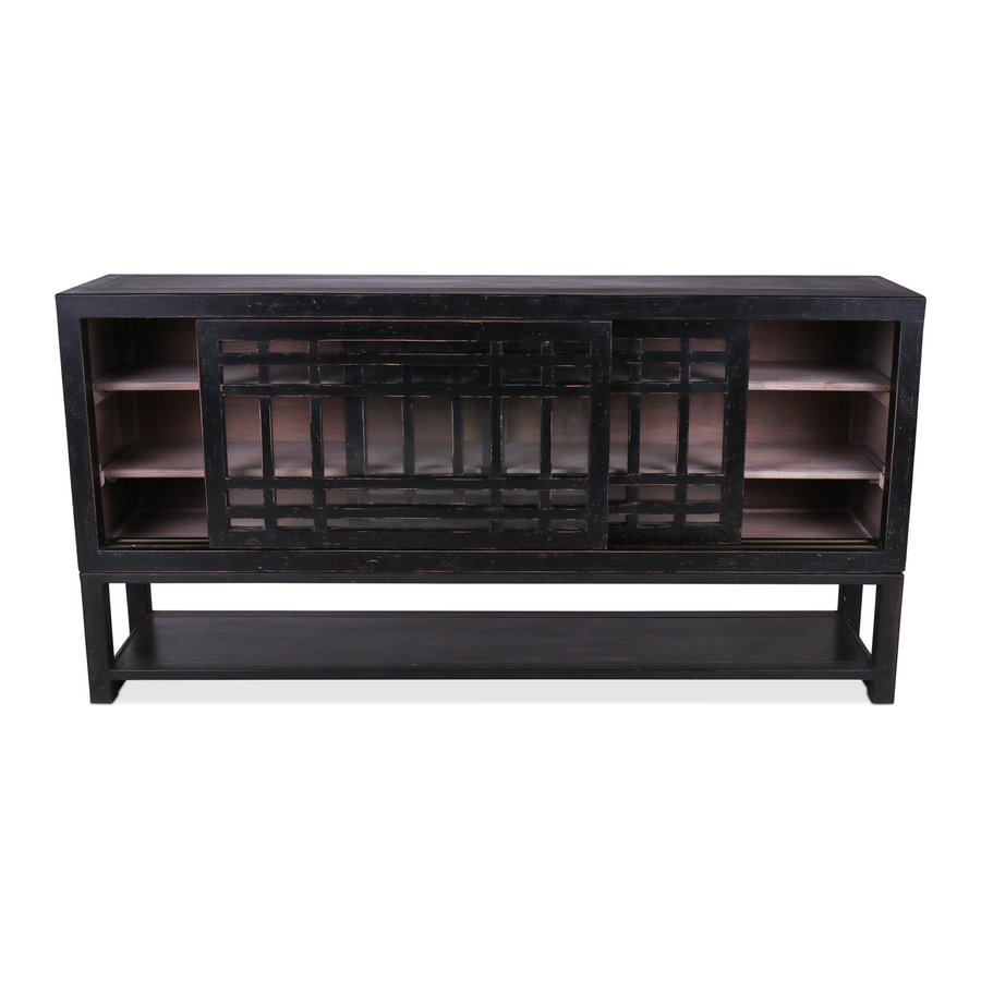 Rene Houtman Murrano Dressoir - Zwart - L180 x B40 x H90 cm